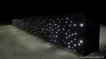 Bancs lumineux en BFUP, Béton fibré haute performance 