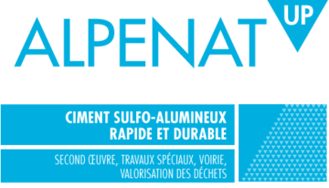 Bloc marque ciment sulfo alumineux ALPENAT UP, Alpenat R² et Alpenat CK